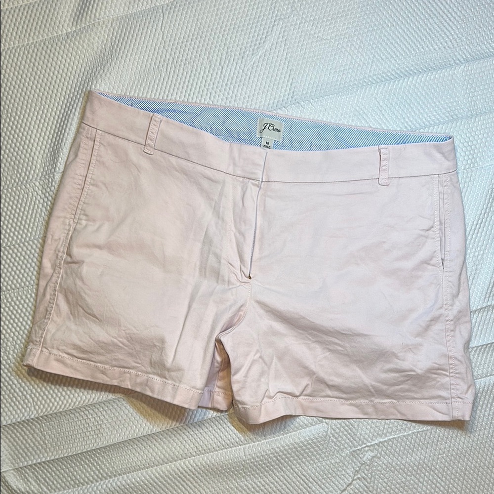 J. Crew Pink Bermuda Shorts Cotton Blend